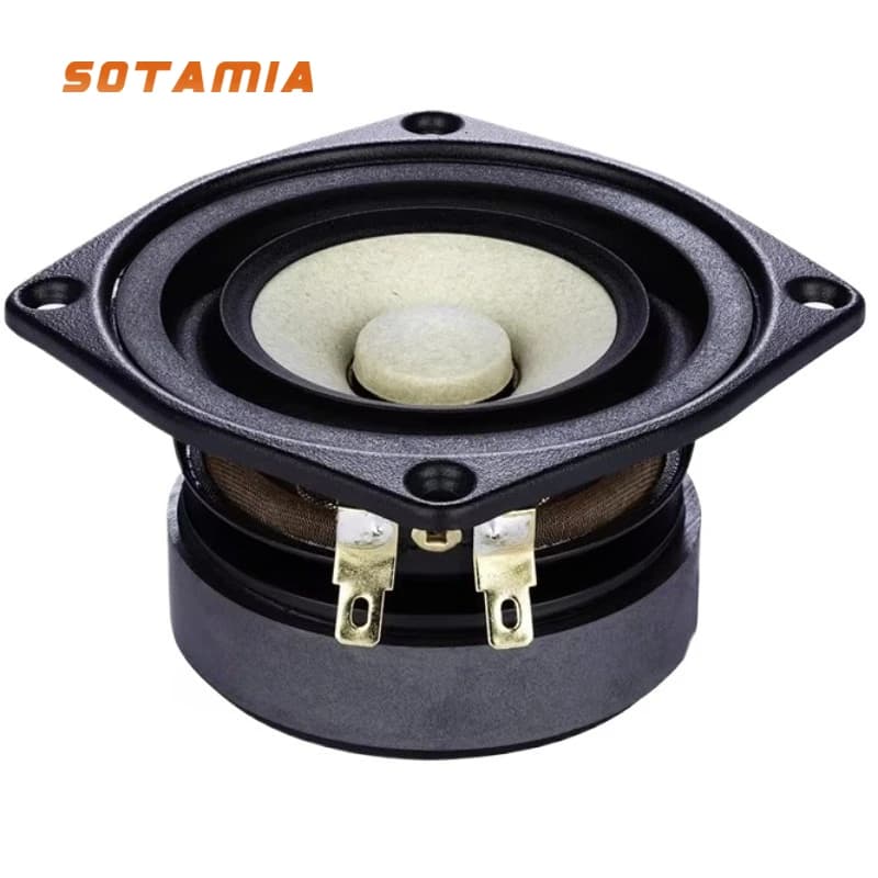 SOTAMIA 1 Pezzo Altoparlante Full Range da 3 Pollici 8 Ohm 14 Watt a Lunga Corsa con Bordo in Gomma e Magnete Grande, Altoparlante HiFi per Appassionati
