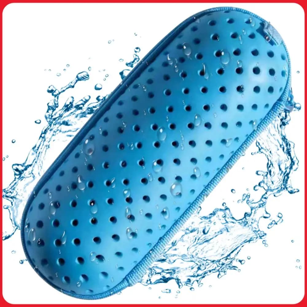 Cushion for Swimming Eyelets with Clips and Draining Holes, Protective Box with Hinge, Light Accessory for Swimming