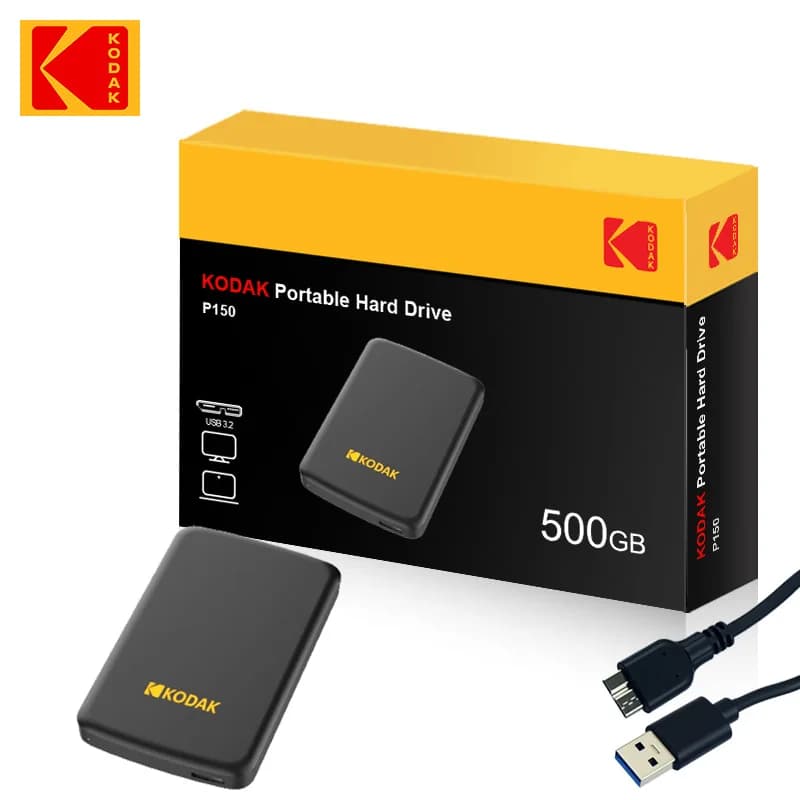 Kodak Portable External Hard Drive 5Gbps USB3.0 External Hard Drive 1TB HDD Mass Storage PS4/Xbox/PC and 4K Video