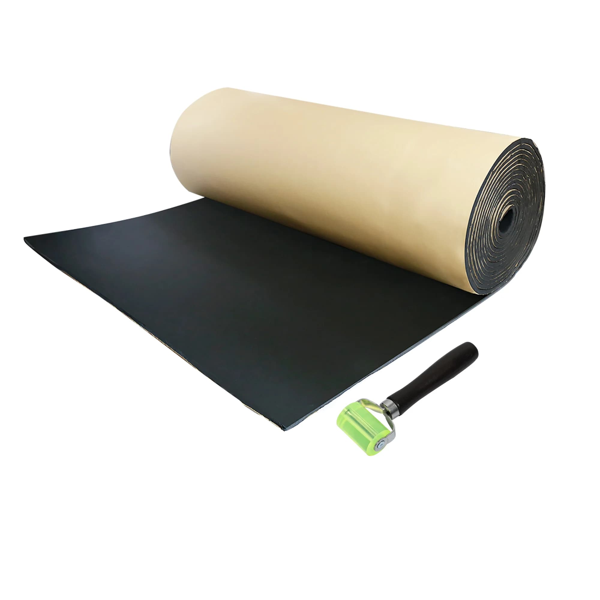 UXCELL 1 Set Car Sound Insulation Mat 10mm Door Hood Engine Heat Insulation W/ Roller Push Tool Universal heat Insulation Pad