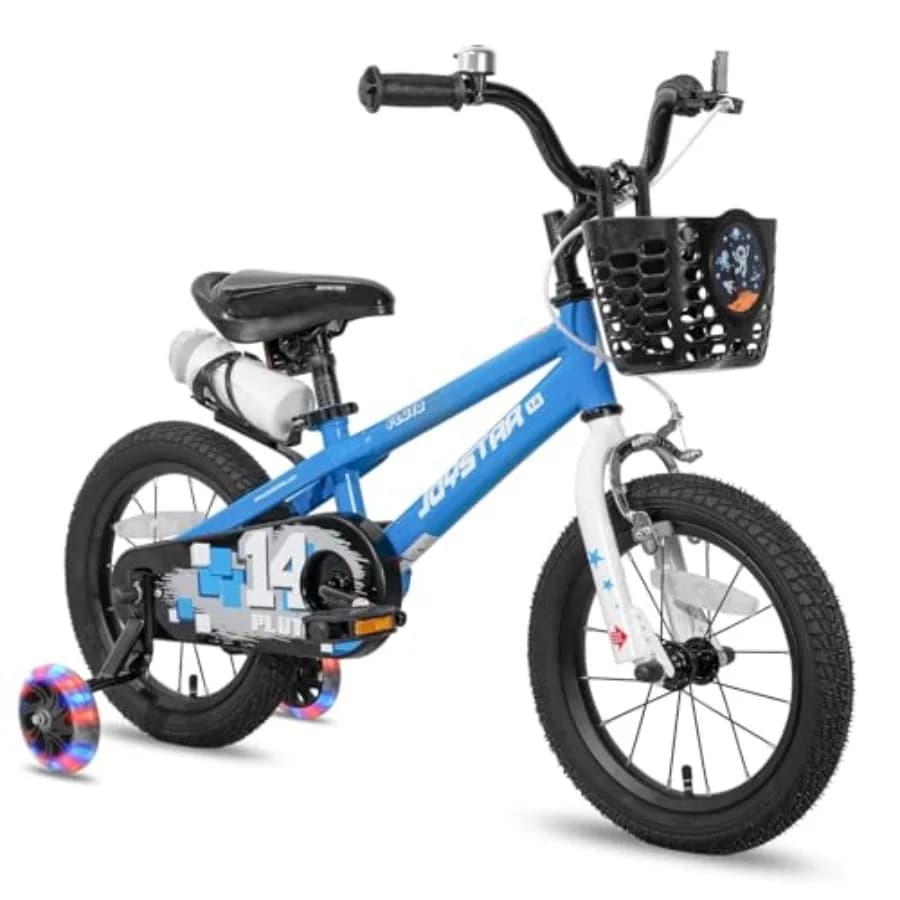 Ruote da allenamento per bicicletta con funzione luminosa per bambini dai 3 anni in su, realizzate in plastica resistente, disponibili in diversi colori, migliorano la visibilità.