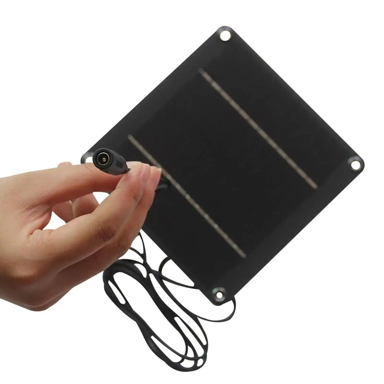 Pannelli solari 24W 12V Pannello solare da cortile impermeabile con porta 5521 DC per lampada da portico Patio esterno Giardino Sicurezza da campeggio