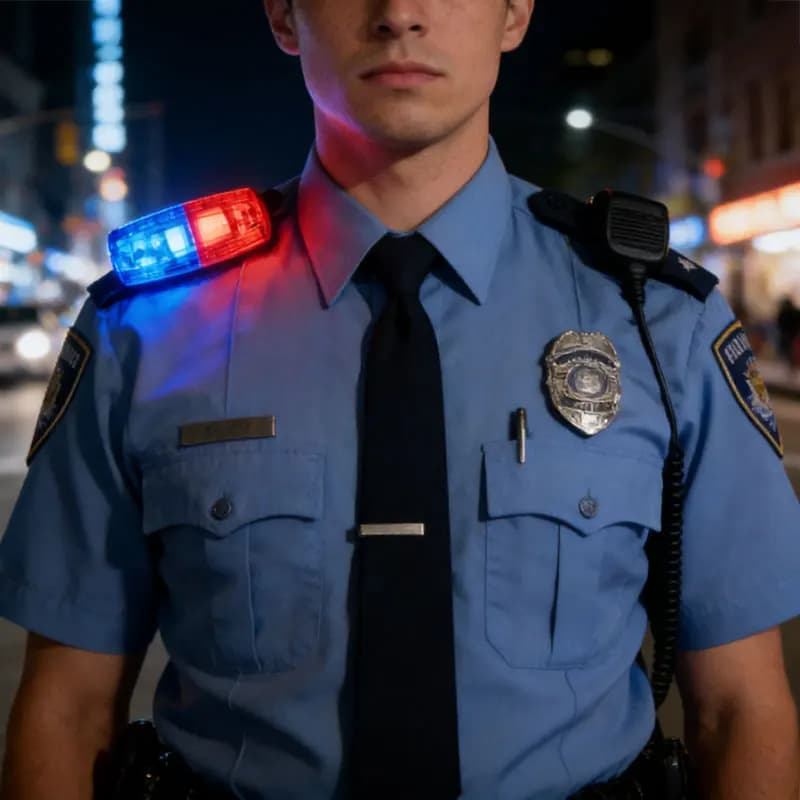 Pattuglia notturna LED Rosso Blu Attenzione Luce della polizia di emergenza Lampada da spalla lampeggiante Avvertimento spalla Torcia di sicurezza Lampade posteriori per bici