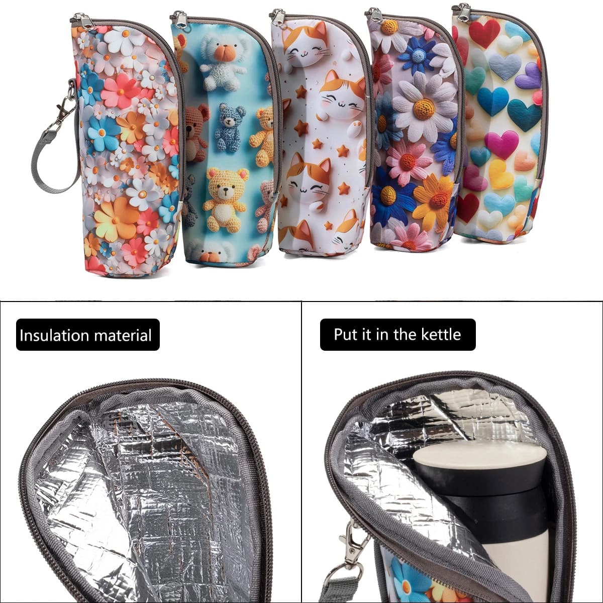Borsa Termica Portatile Lequeen per Biberon, Borsa Isolante per Conservazione e Trasporto di Bottiglie per l'Allattamento