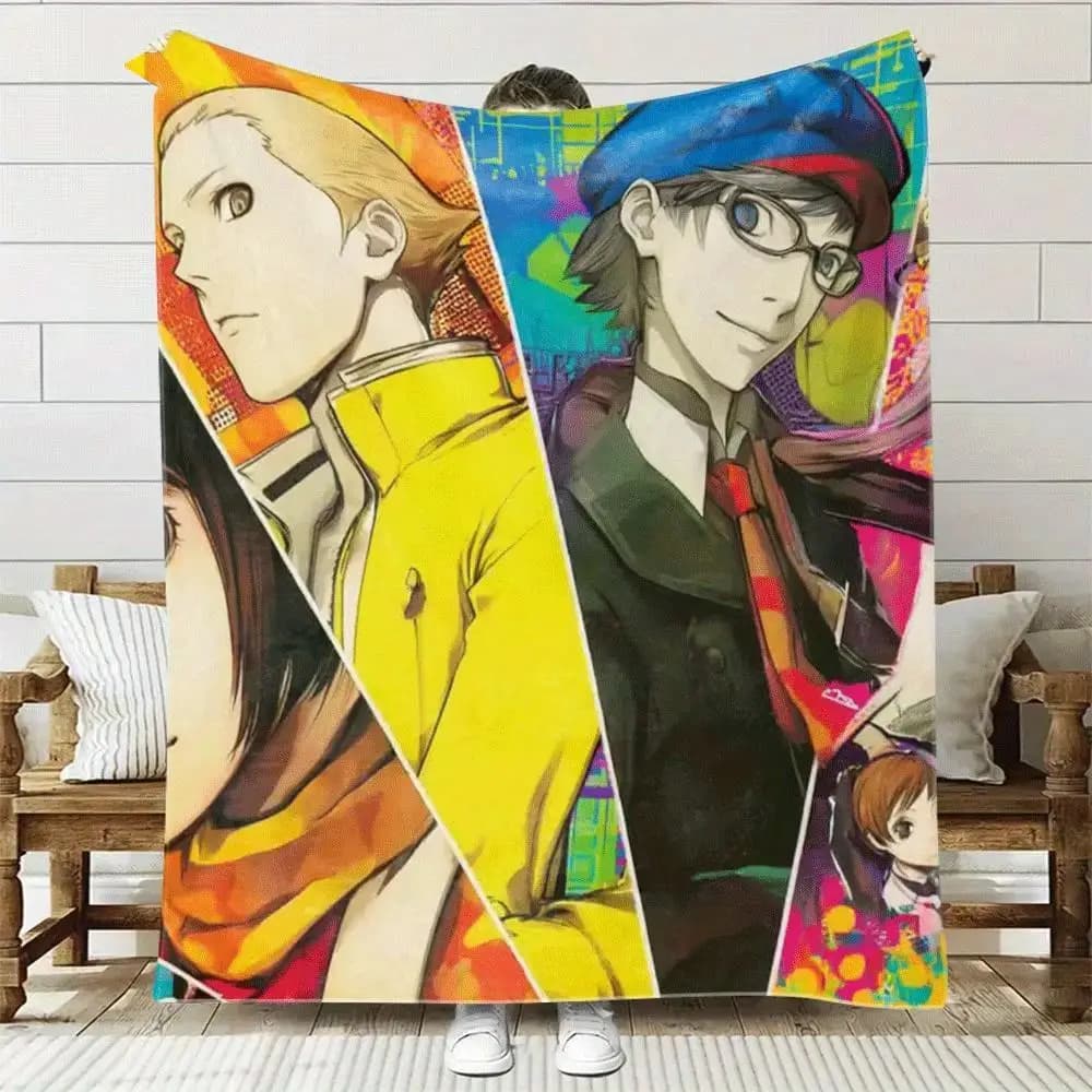 Anime and game patterns Flannel printed blanket suitable for all seasons suitable for living room office sofa and travel