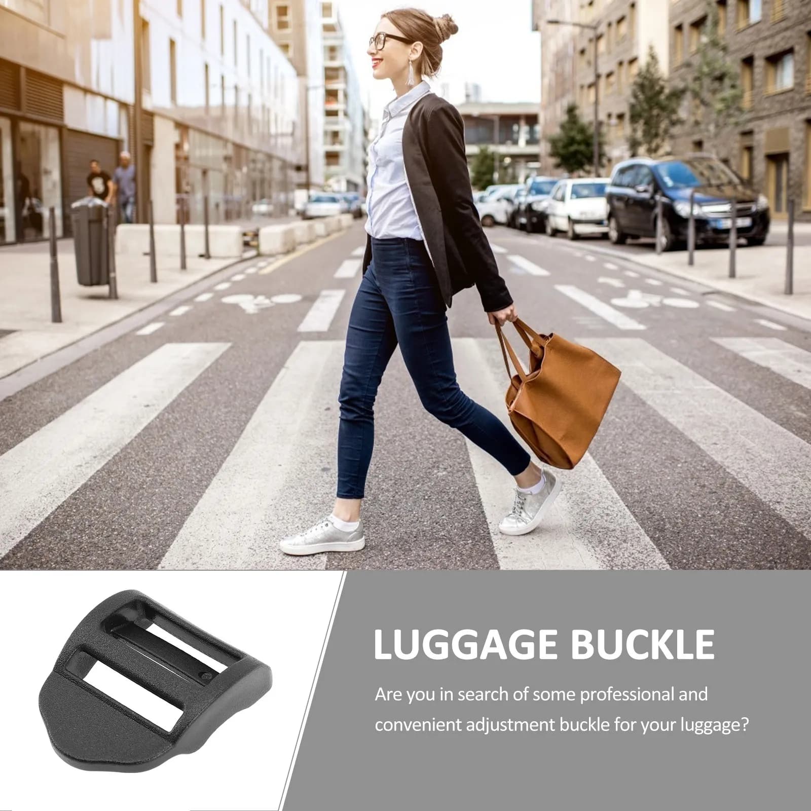 10Pcs Heavy Duty Plastic Luggage Adjustment Buckle Ladder Slider for Backpacks Belts Webbing Straps DIY Crafts Quick Slide Lock