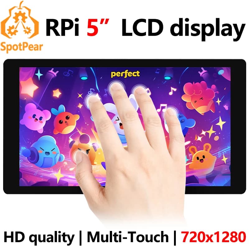 Raspberry Pi 5 inch 720x1280 LCD capacitive touchscreen display for Jetson Nano/mini Computer PC