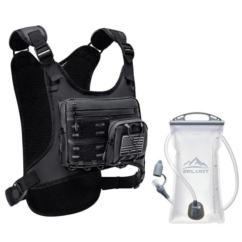Lightweight Running Vest Chest Pack Hydration Backpack for Men Women Breathable Trail Running Marathon Water Bag Backpack with Adjustable Straps Outdoor Hiking Cycling Jogging Sports Gear