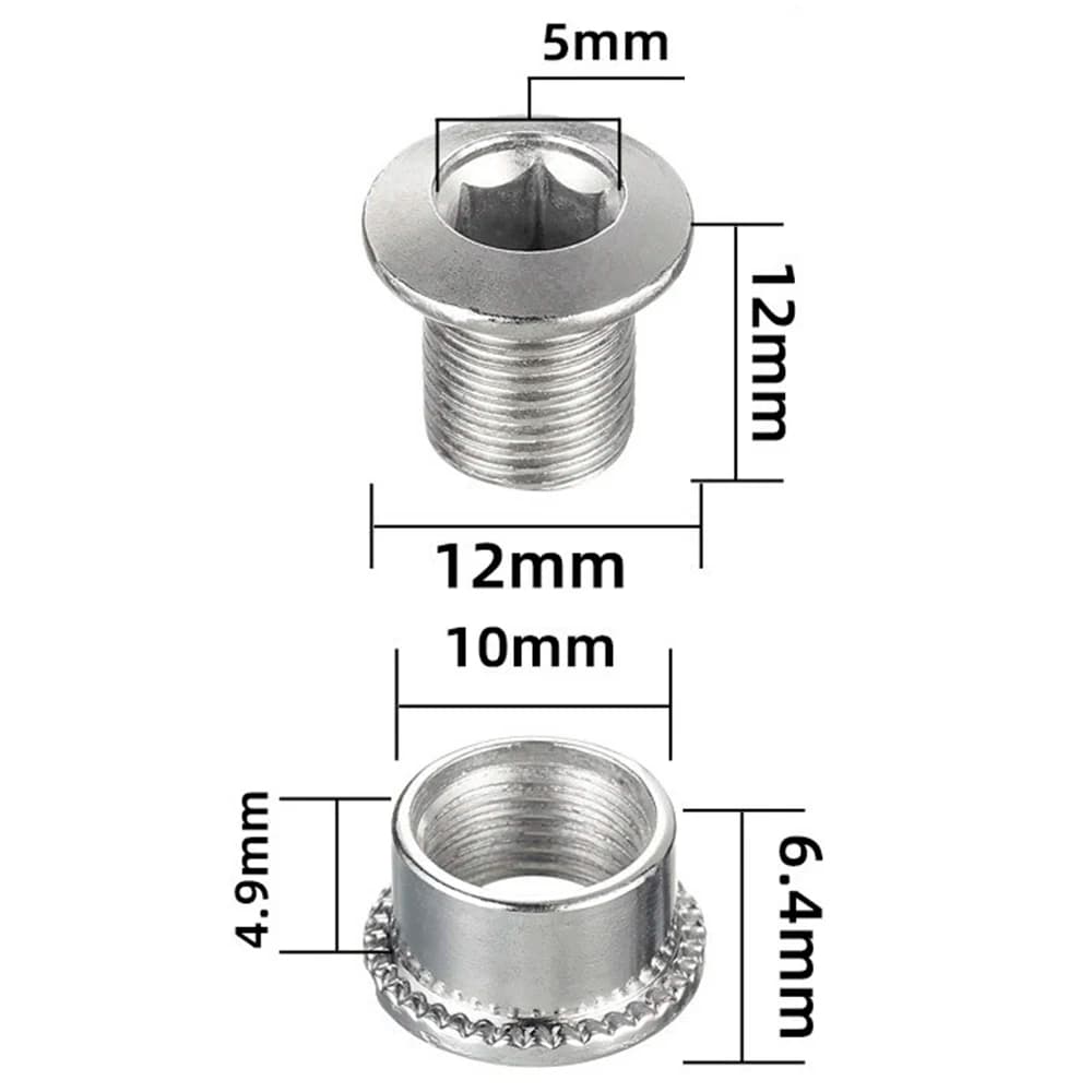 5 pezzi vite ruota dentata bicicletta bulloni corona mountain bike vite ruota dentata CNC parti guarnitura bicicletta accessori acciaio legato