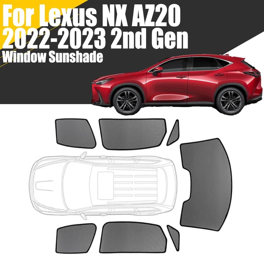 Parasole magnetico personalizzato per finestrino dell'auto per Lexus NX AZ20 2022 - 2023 NX350H 450H 2nd Gen Tenda in rete Parabrezza anteriore