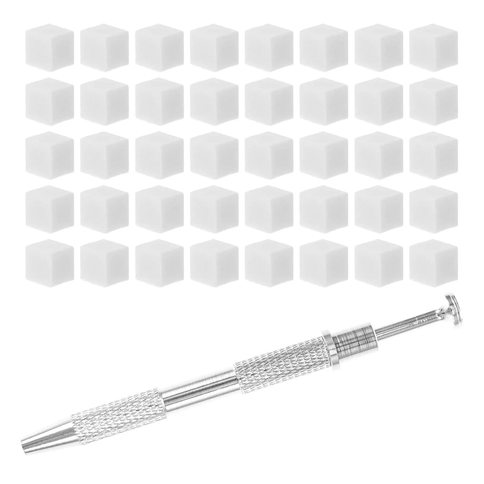 Set di 1 strumento portatile per la manicure con spugna e morsetto in acciaio inossidabile, kit di spugne morbide per nail art fai da te, design sfumato a colori.