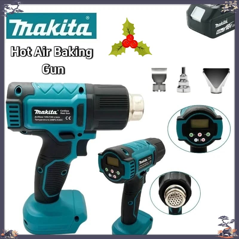 Makita 18V 550 ° Pistola Termica a Controllo di Temperatura C Senza Fili con Display LED Saldatore ad Aria Calda Portatile