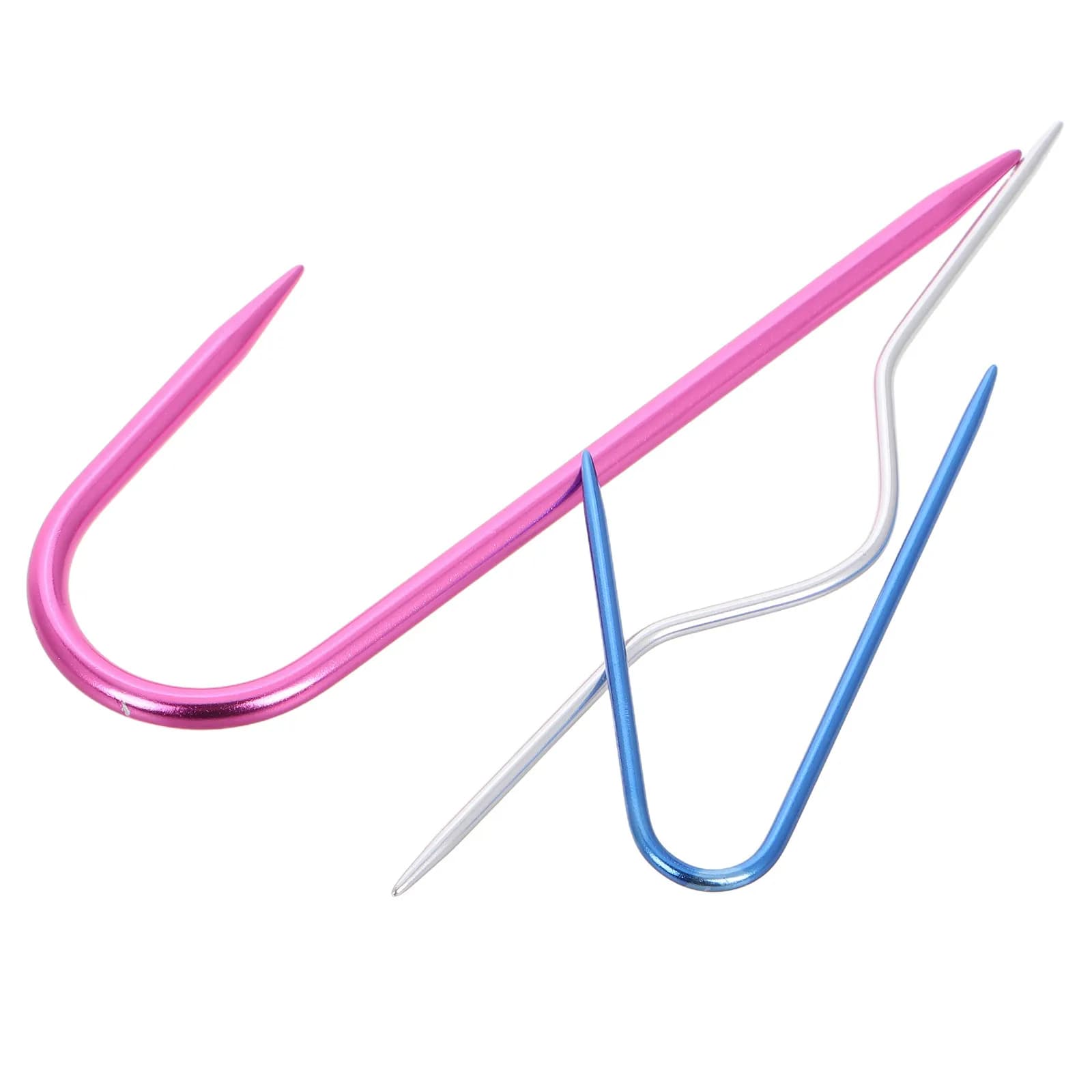Set di 3 Aghi a U Intrecciati, Strumento per Mantenere i Punti di Maglia, Accessori per Uncinetto, Set di Aghi per Lavori Artigianali e Maglioni Fatti a Mano