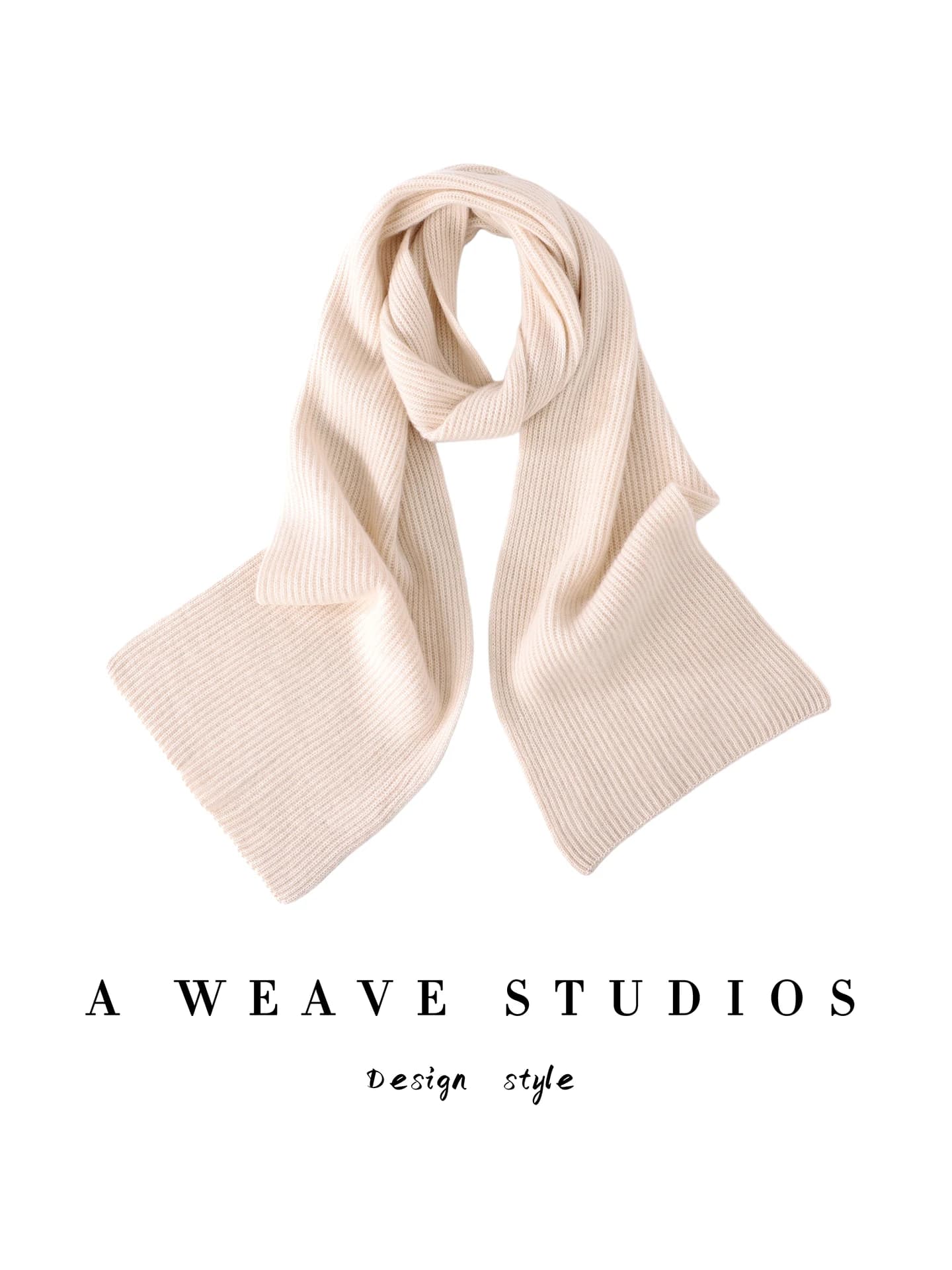 TLOML Women 100% Cashmere Yuanbao Needle Scarf Shawls Autumn Winter Soft Warm High Quality Cashmere Knitwear Casual Thick Scarf