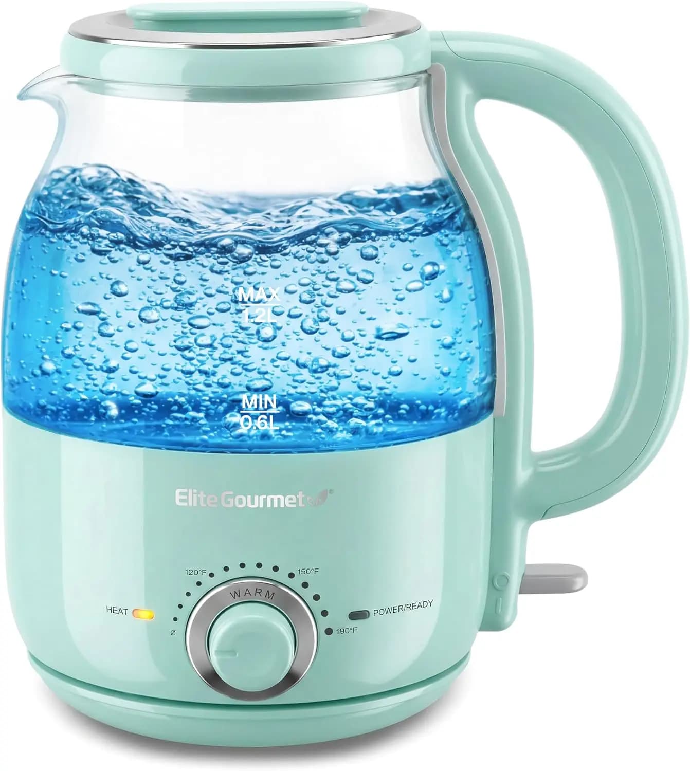 1.2 litre glass electric kettle, 1200W rapid boiling, adjustable temperature control and hot maintenance, automatic shutdown