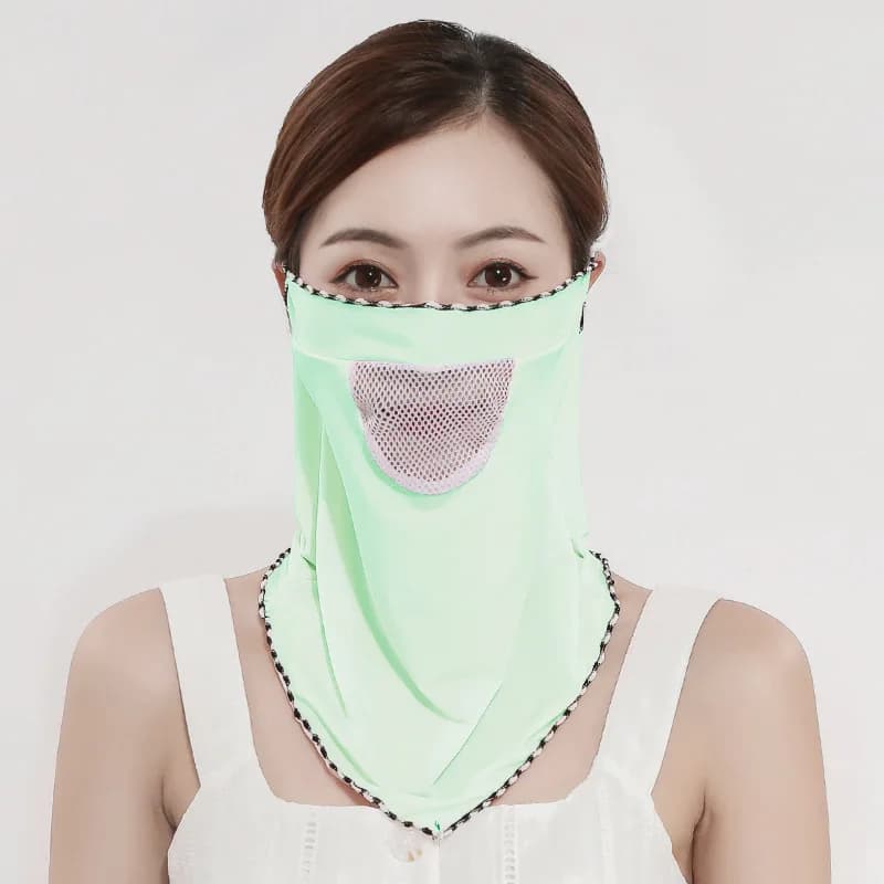 Sciarpa Leggera da Esterno in Seta Ghiaccio per Protezione Naso e Collo, Maschera Viso e Bocca