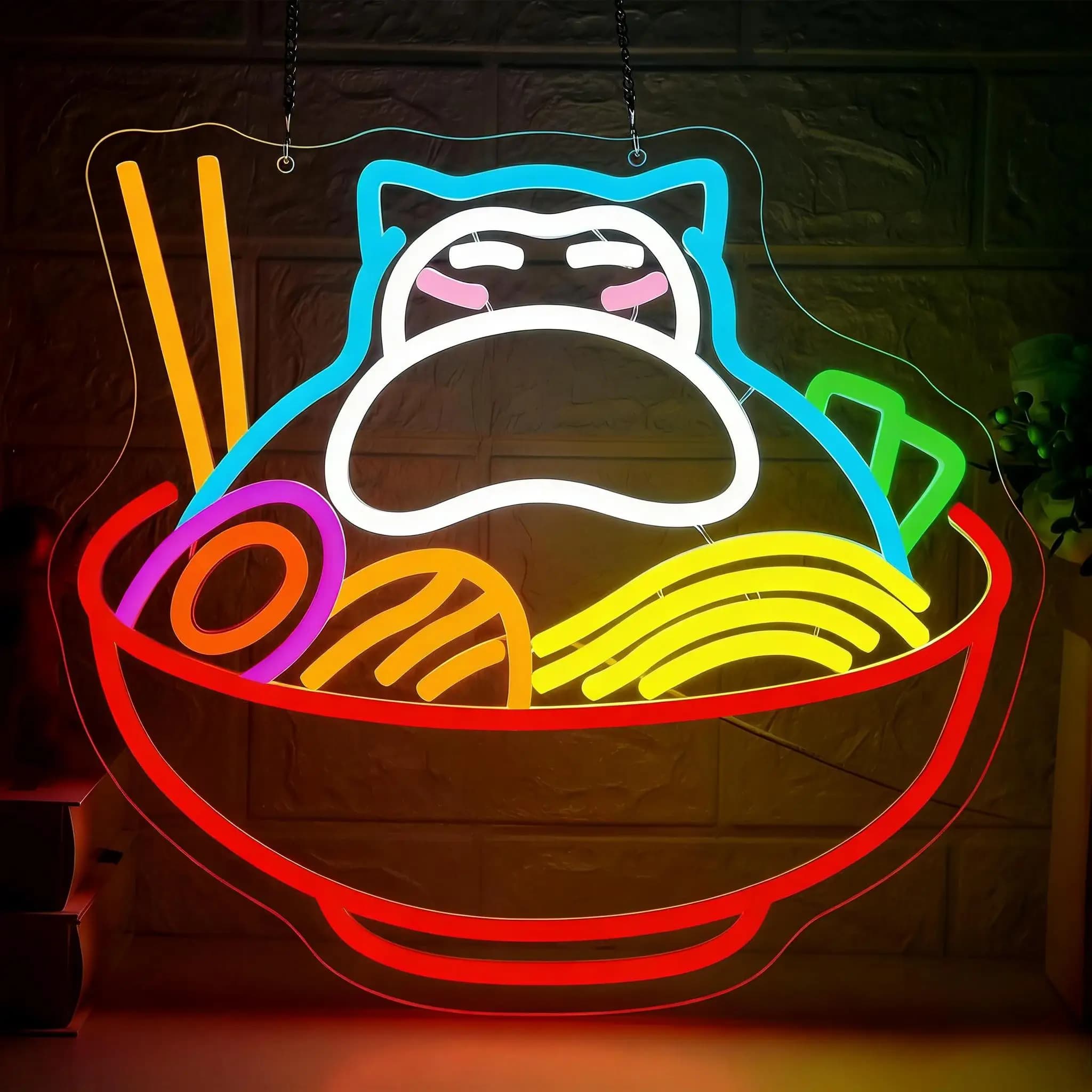 Insegna al Neon LED Dimmerabile USB per Ramen, Luci al Neon per Ristoranti di Noodle, Bar, Cucine, Sale da Pranzo, Decorazione e Insegne LED per Attività Commerciali