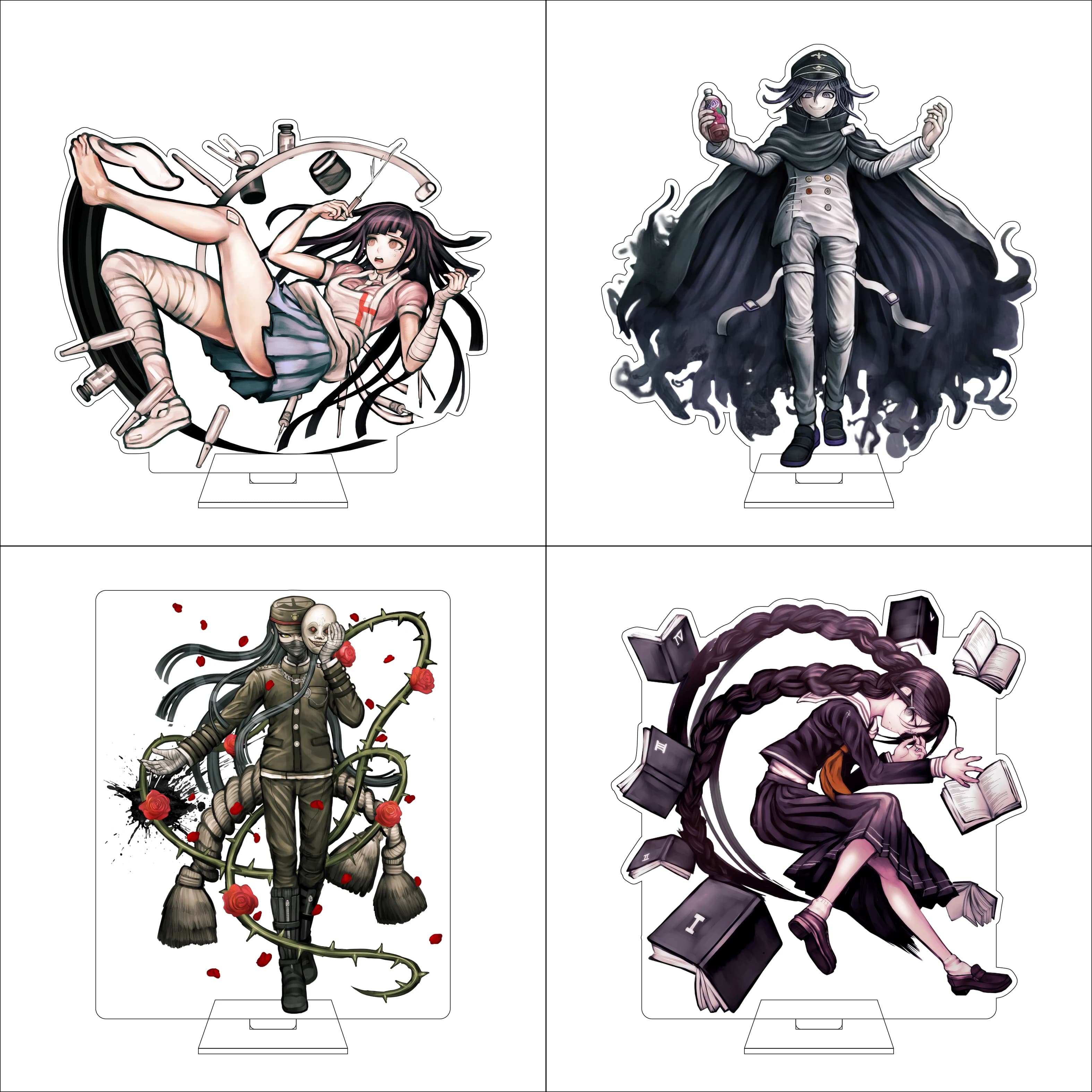 Statuetta in Acrilico da 16CM Anime Danganronpa, Cosplay, Toko Fukawa, Mondo Owada, Maizono Sayaka, Kirigiri Kyoko, Ornamenti e Regali