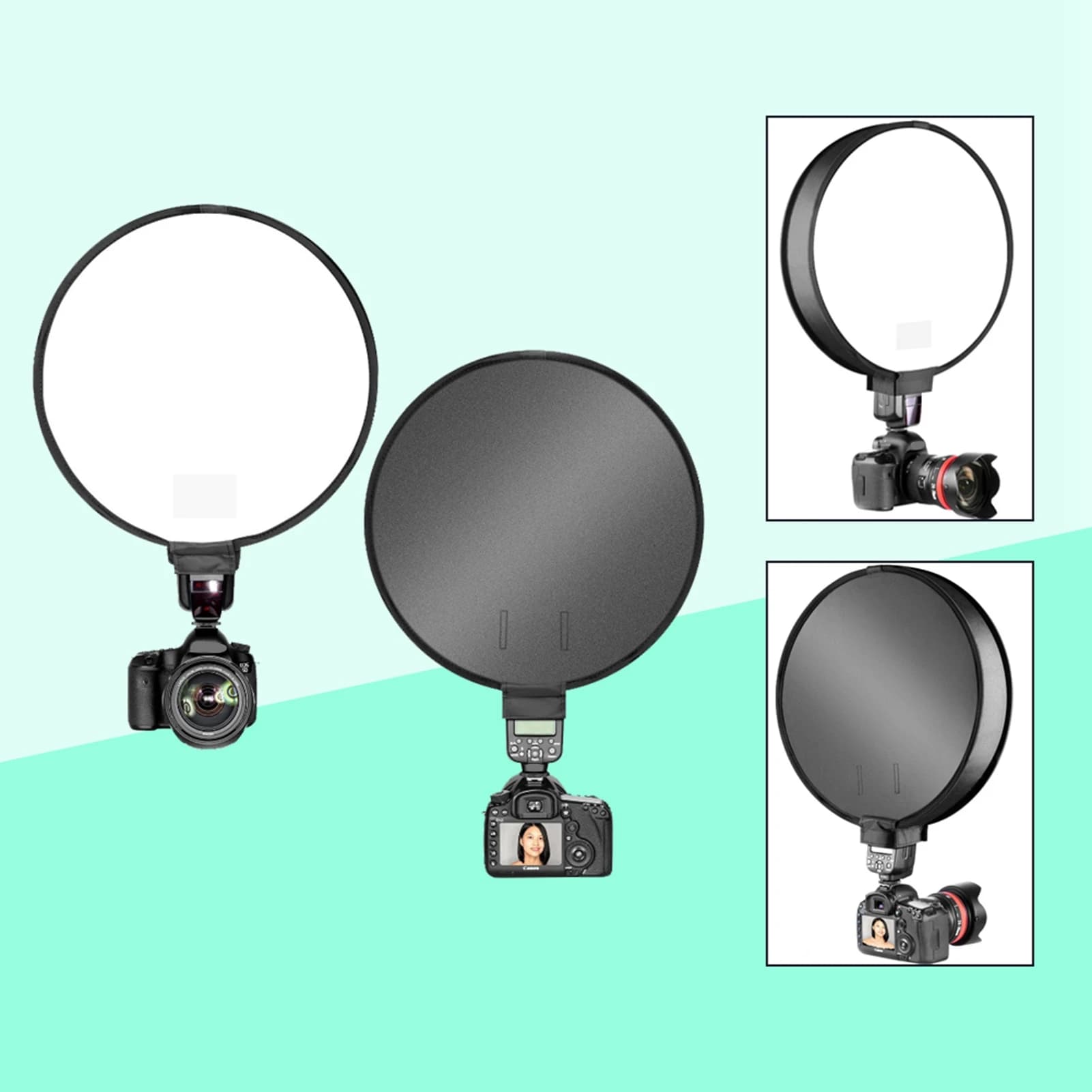 40CM Portable Foldable Round Shape Softbox Diffuser for Camera Flash Light Portable Softbox Diffuser