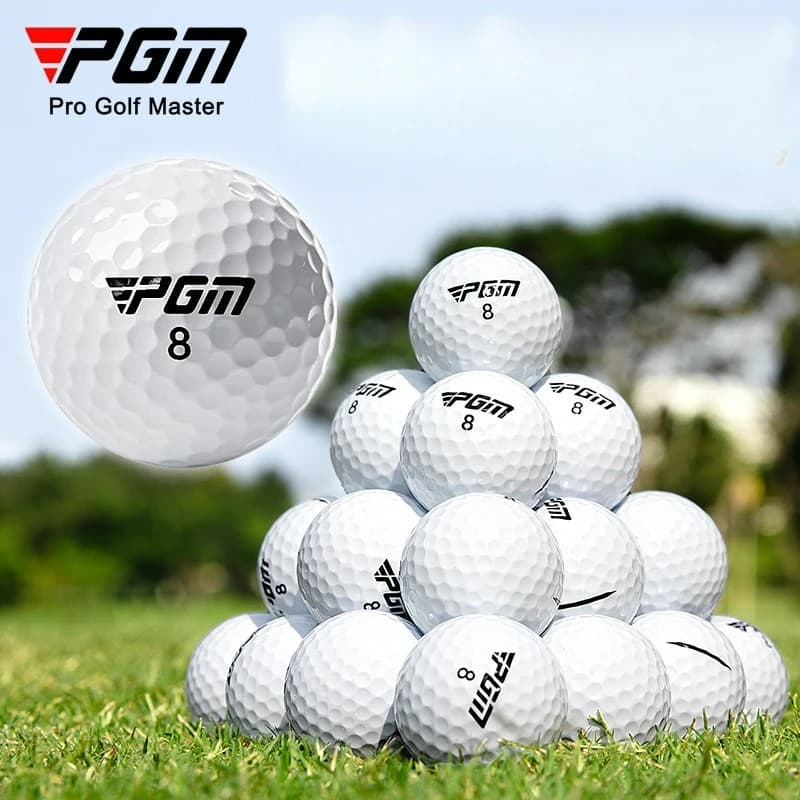 PGM Golf Practice Range Speciale Palline a doppio strato Cinghia Linea di mira Alto rimbalzo Lunga distanza Basso invertito Spin 100 pezzi Q031