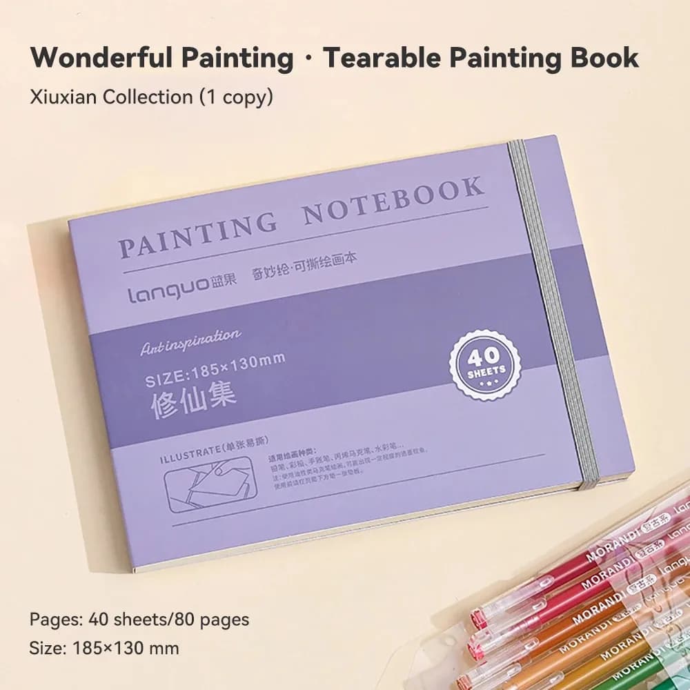 Thick Paper Tearable Drawing Notebook Hardcover Refillable Sketchbook Handbook Professional Classic Mini Drawing Book