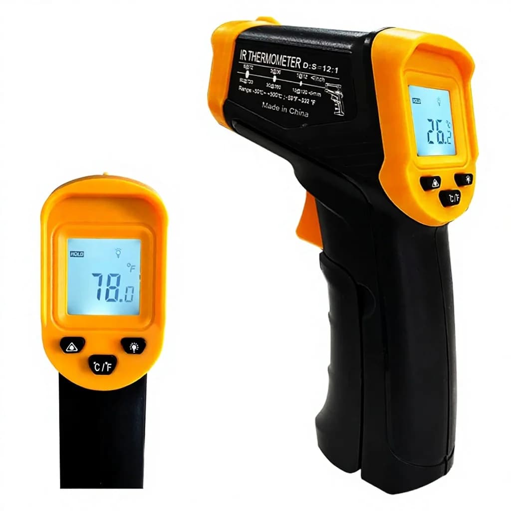 Digital Infrared Thermometer g un LCD Display Plastic Body Backlight Non-Contact la ser Temperature Measurement