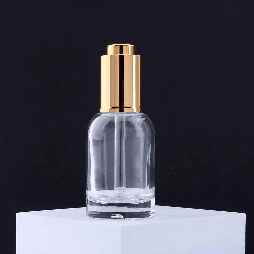10 pz/lotto 30 Ml di Spessore Bottiglia Contagocce di Vetro Botella Cristal 30cc Vuoto Contenitore di Imballaggio Cosmetico Fiale Bottiglie di Olio Essenziale