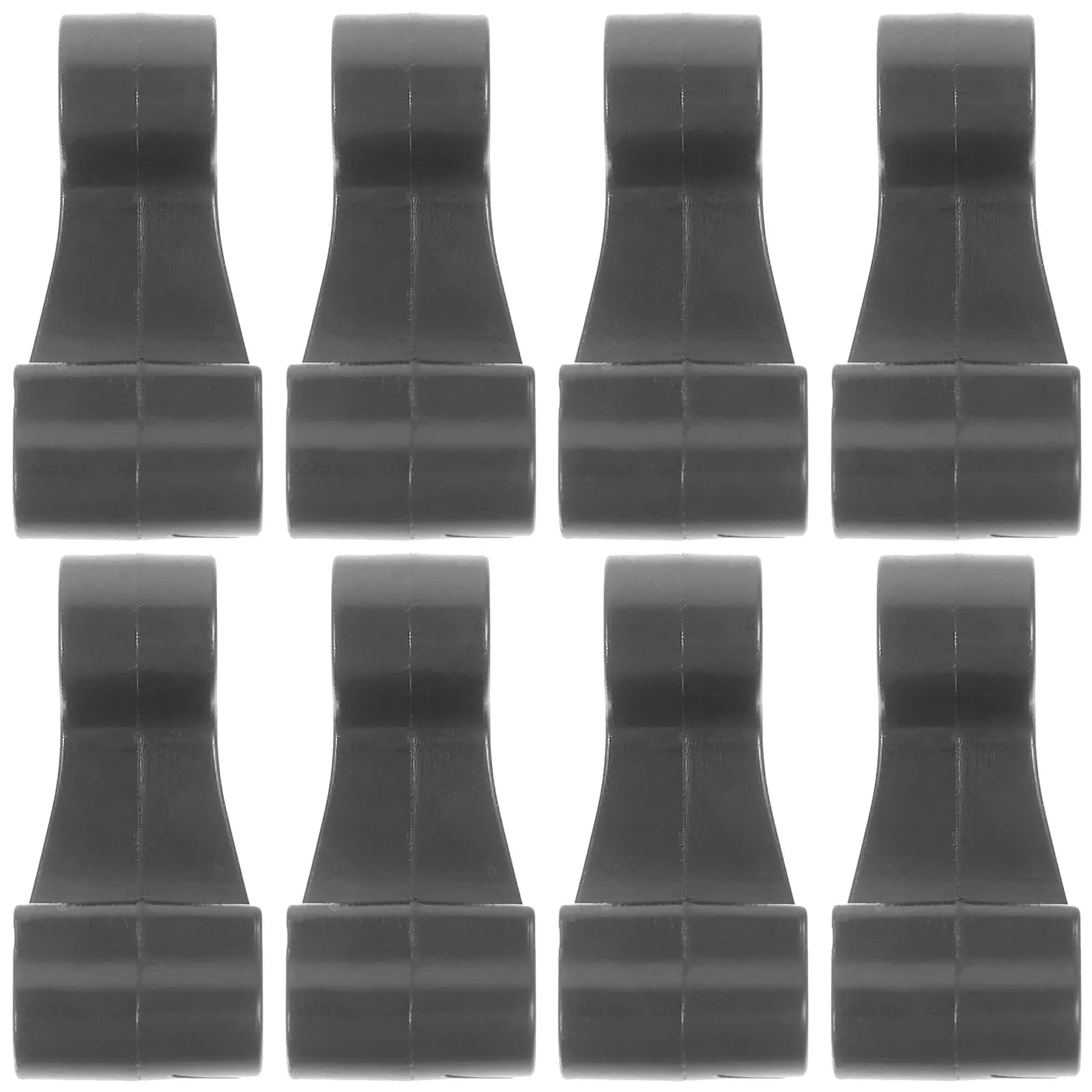 8 Pezzi Ganci a J Neri in Plastica Resistente per Kayak, Clip di Fissaggio per Corde Elastiche, Corde, Cinghie, Attrezzatura per Kayak, Canoa, Paddle Board, Rafting