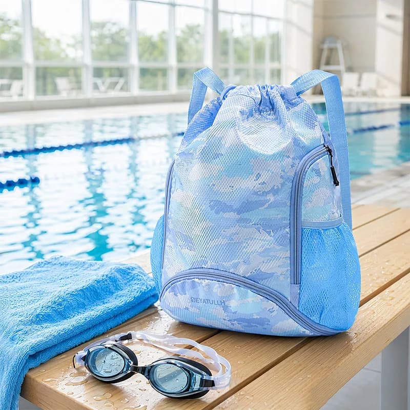 Waterproof Drawstring Bag Large Capacity Gym Outdoor Sports Backpack Women School Bag Travelling Swimming Fitness Hiking Bag