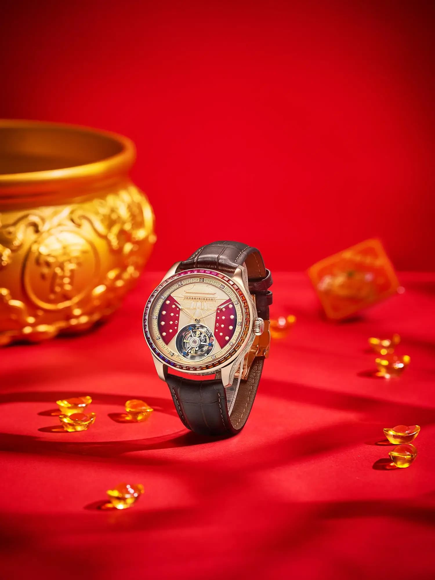 Orologio da uomo con movimento meccanico automatico, vetro zaffiro sintetizzato artificialmente, orologio meccanico con tourbillon luminoso.