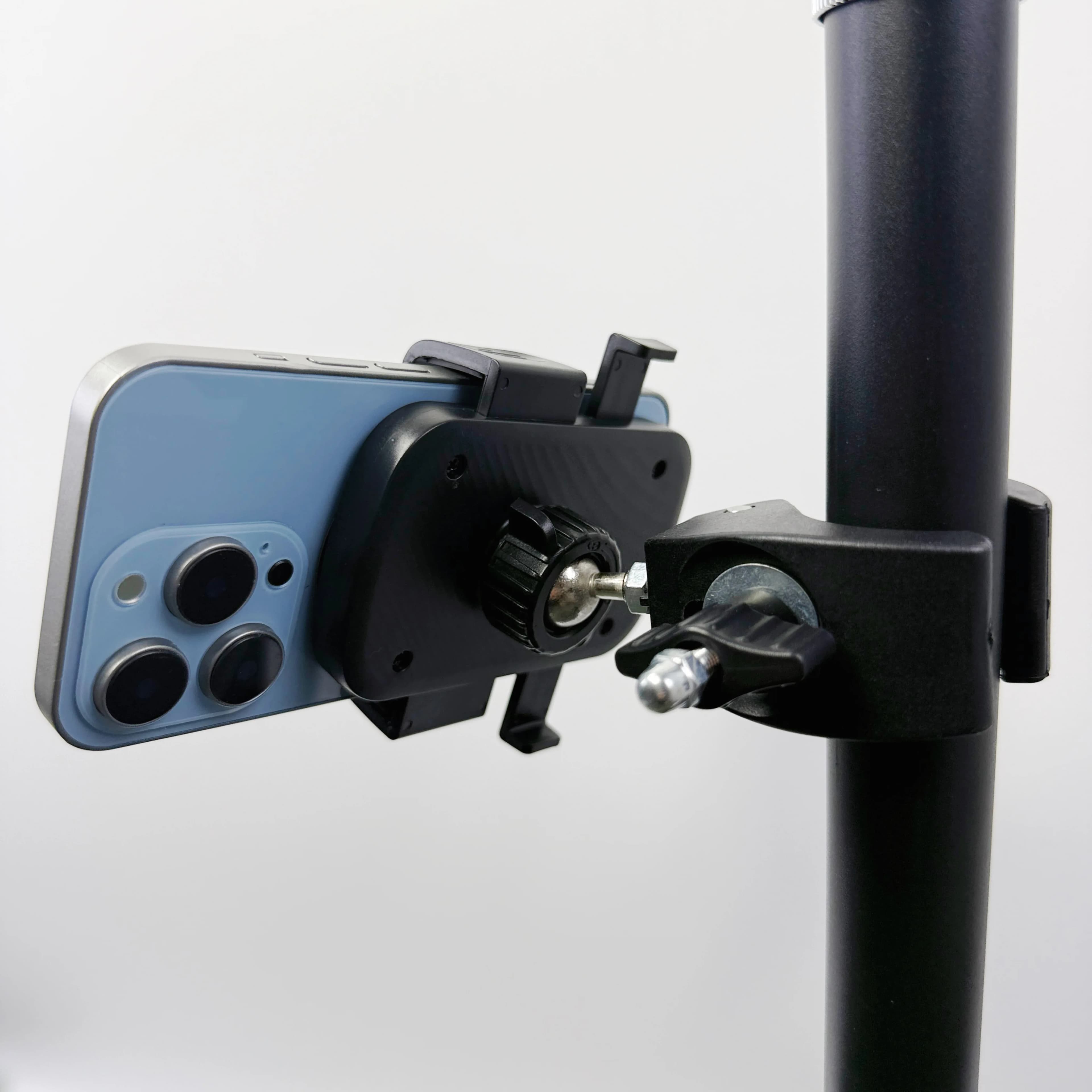 Universal Clamp for round Tube with Ball Head Adjustment Angle Mobile Phone And Tablet Stand - Stable Support Clamp