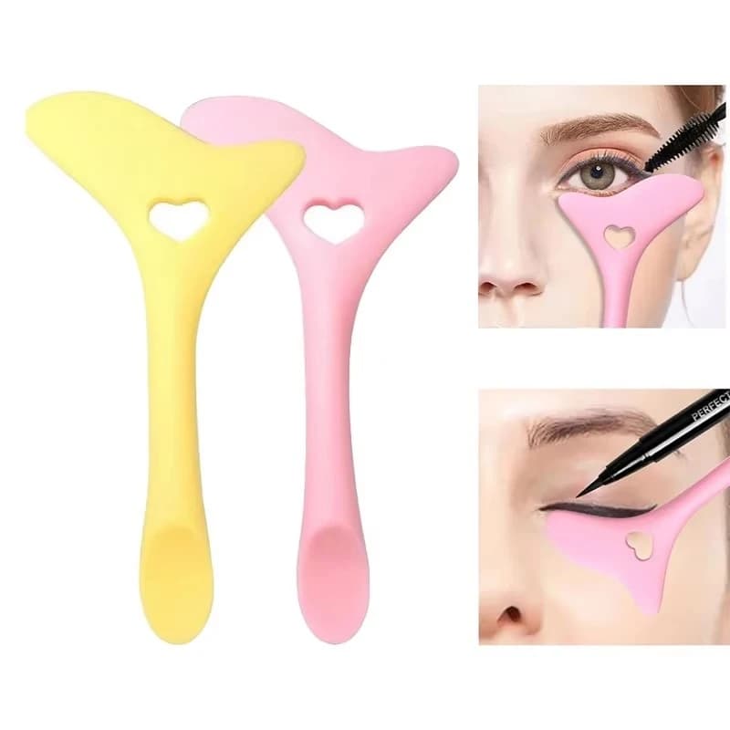 1-3 pezzi di stencil per eyeliner, stencil per ombretto, strumento per eyeliner in silicone, strumento multifunzionale per il trucco degli occhi per principianti