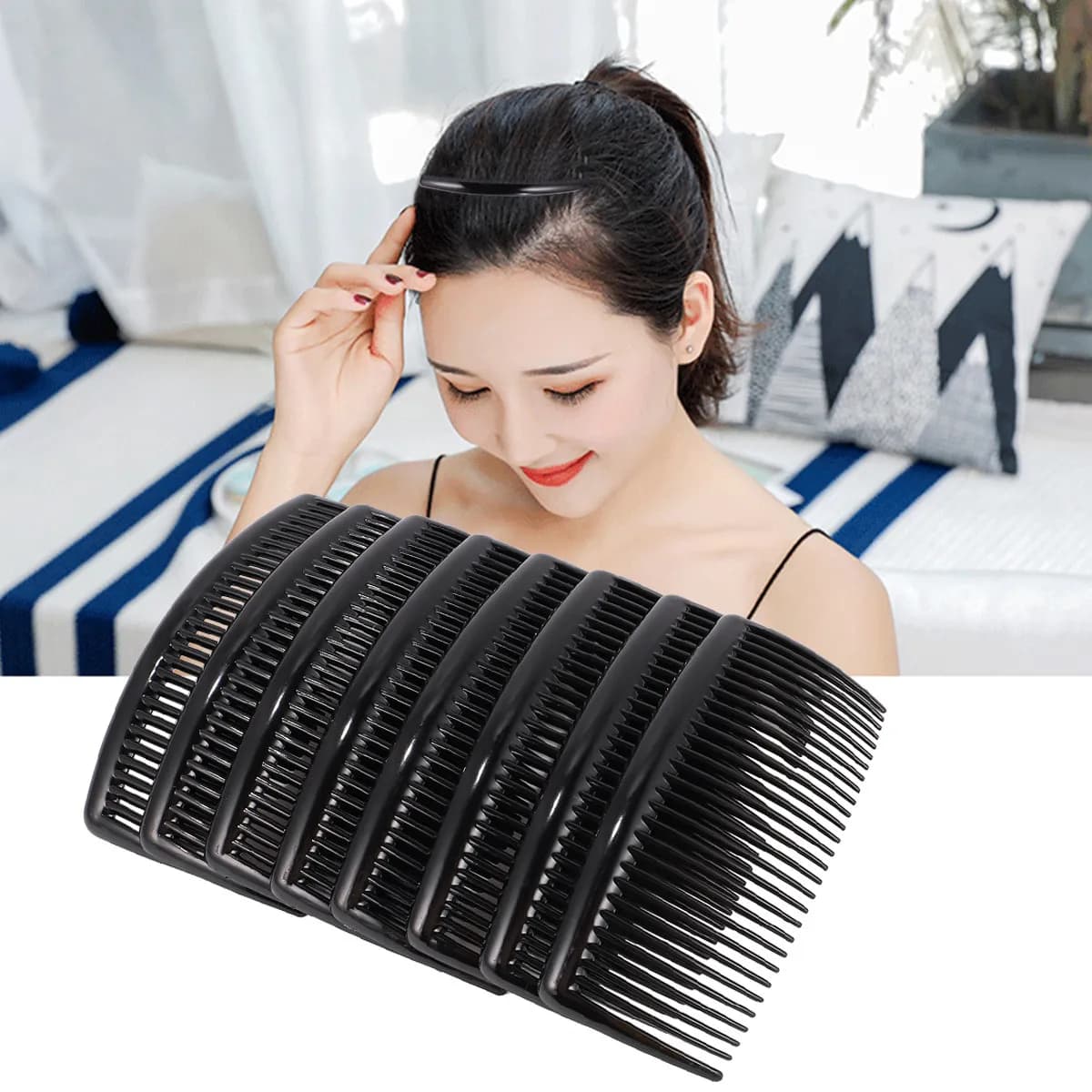 24Pcs Plastic Hair Combs Women Hair Styling Combs Smooth Detangling Straightening Tool Portable Compact Design Elegant Versatile