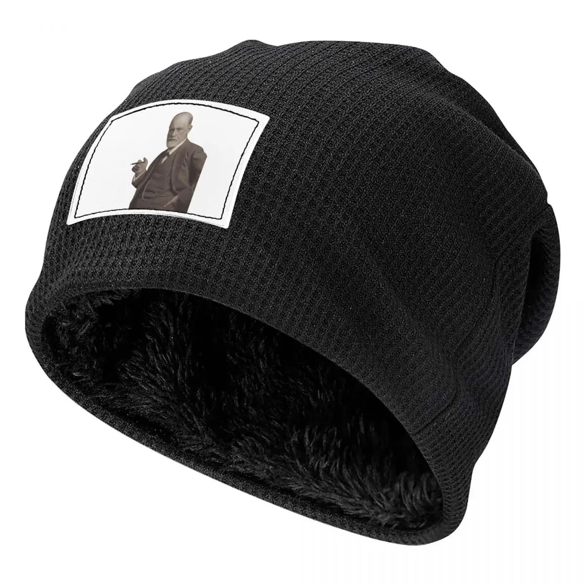Freud With Cigar Blush Pink Men Women Adult Beanies Caps Fleece-Lined Bonnet Hat Warm Hip Hop Autumn Winter Skullies Hats