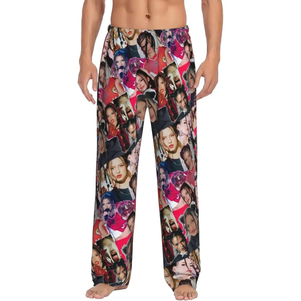 Pantaloni pigiama personalizzati Nina Chuba per uomo Cantante musicale Pigiama Lounge Pantaloni da notte elasticizzati con tasche