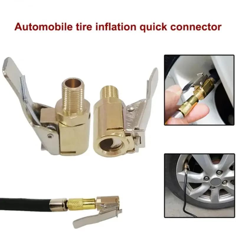 Mandrino ad aria professionale per gonfiaggio pneumatici in ottone, adattatore per valvola Presta/Schrader per auto e bicicletta, accessorio per pompa ruota auto