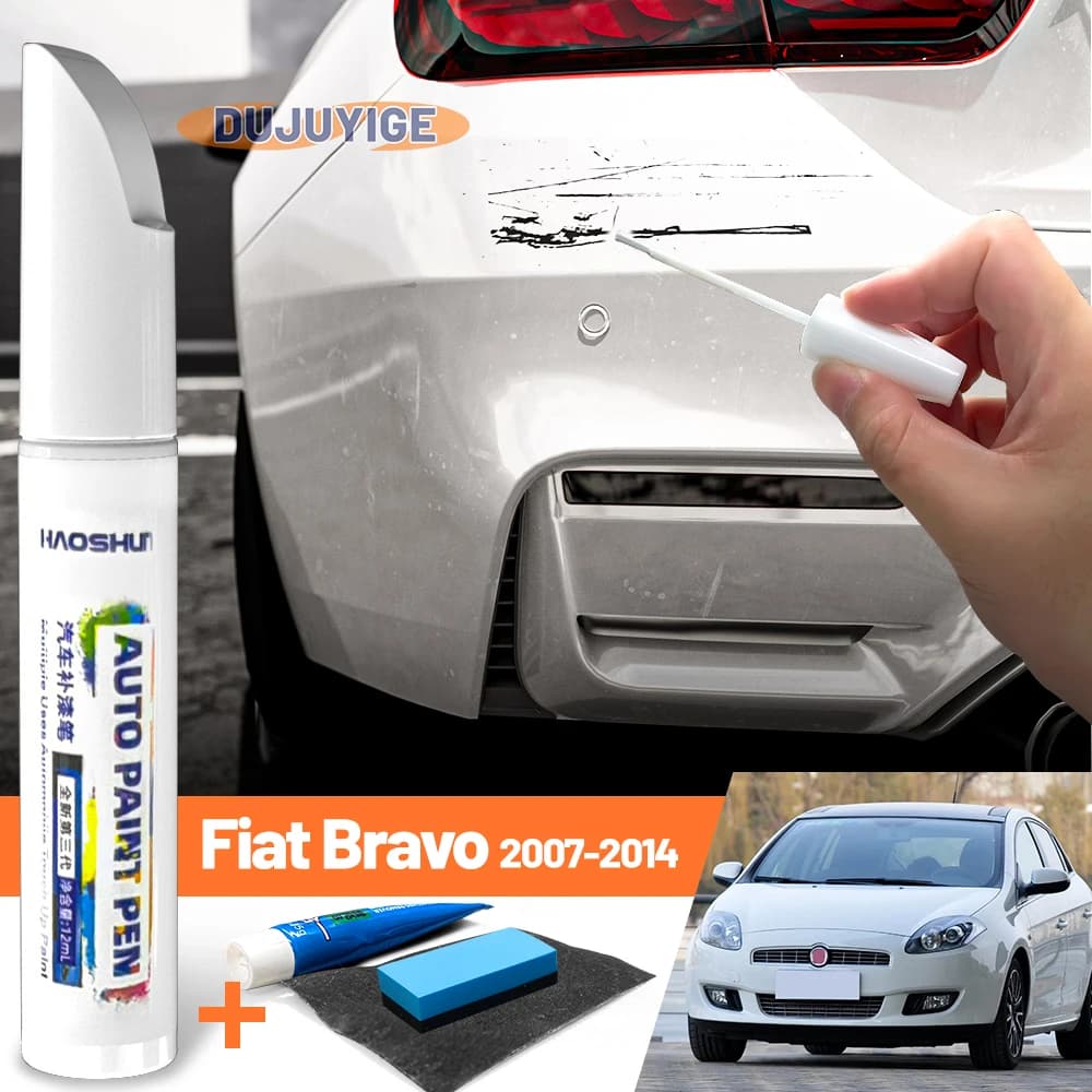 Penna per vernice per auto Cura della vernice Riparazione graffi Pittura a cera Rimozione graffi per Fiat Bravo II C Piattaforma MK2 2007-2014 2008 2009 2010
