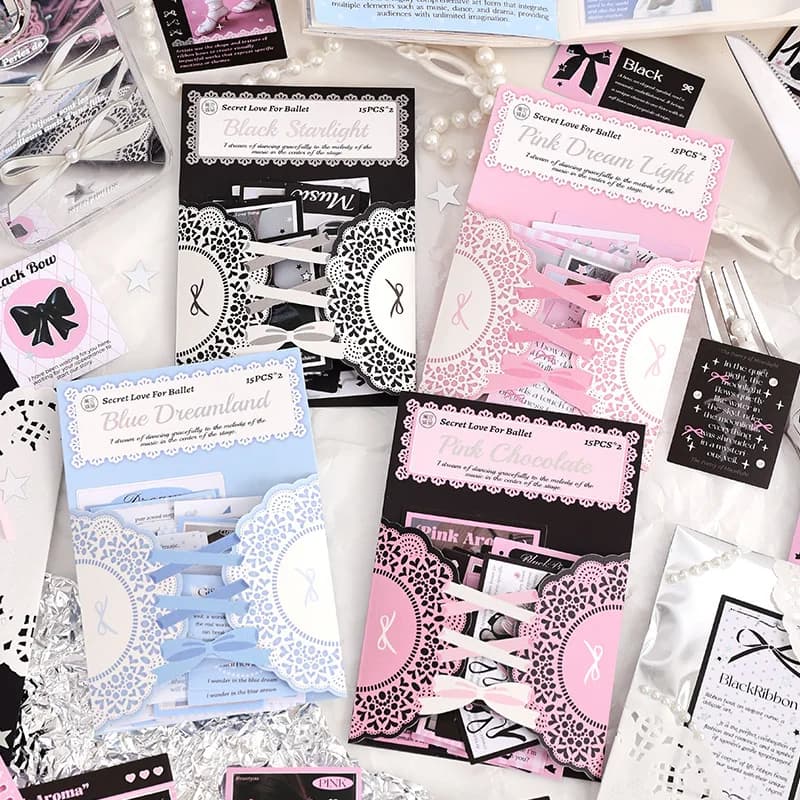 New Korean Girl's Heart Series - Hot Stamping Sticker Pack INS Style Hand Account Decorative Stickers for Girls as a Small Gift