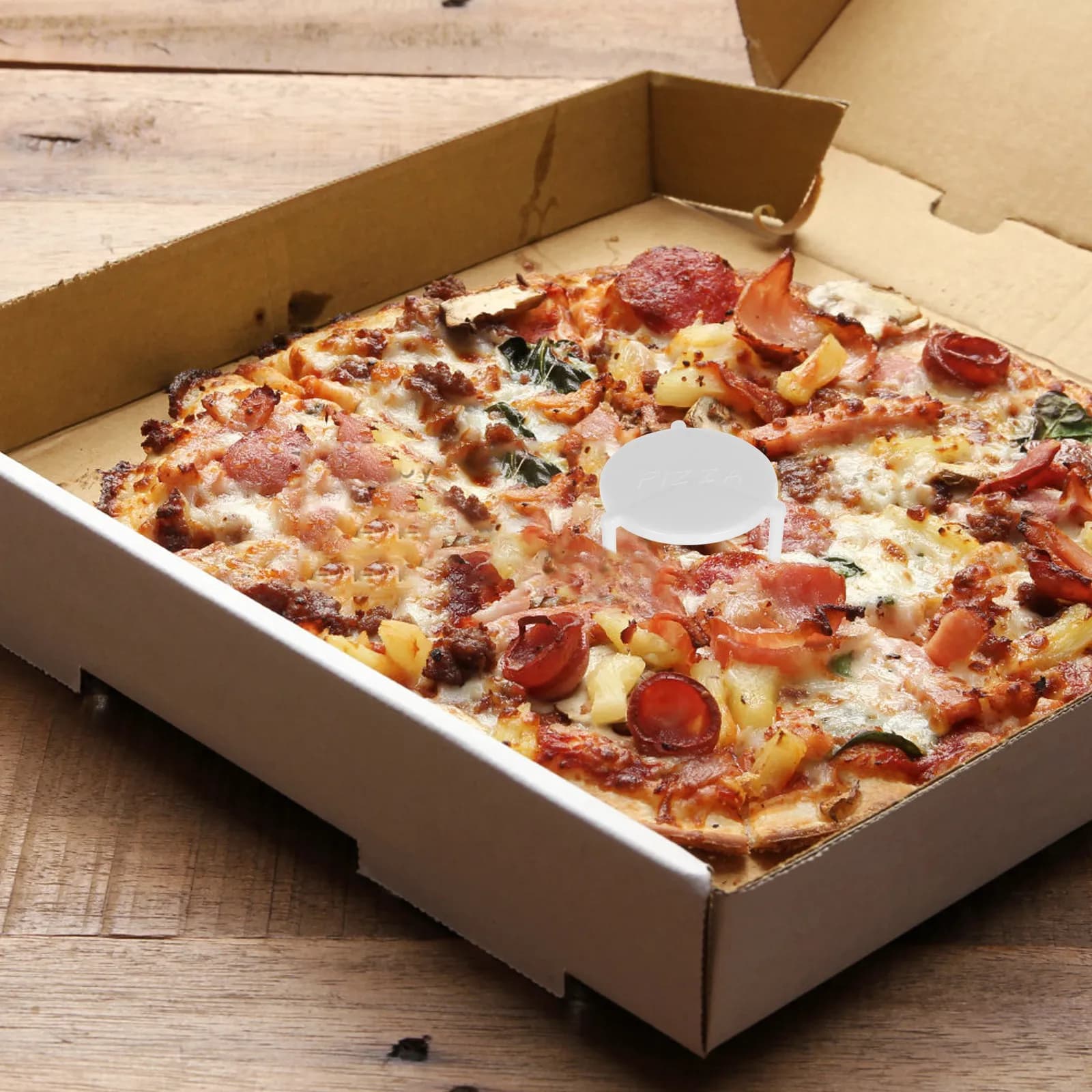300 Pezzi Supporti per Pizza in ABS Monouso, Treppiedi per Asporto Ristorante, Supporto Impilabile Anti-Collapsamento per Pizza