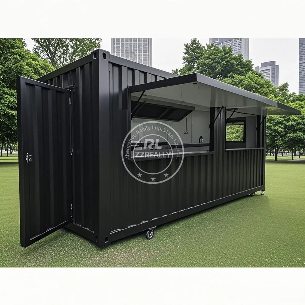 Container Restaurant and bar Steel 20FT Coffee Container for shipping Coffee Bubble Tea Chiosk Coffee Chiosco Food Chiosk Mall