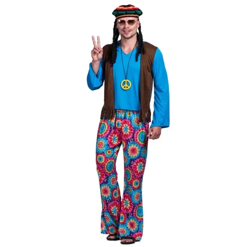 Hippies New Trendy Menswear Music Festival Perform Peace Enthusiasts Role Suit Halloween Ball Man Trend Dress Up Clothing
