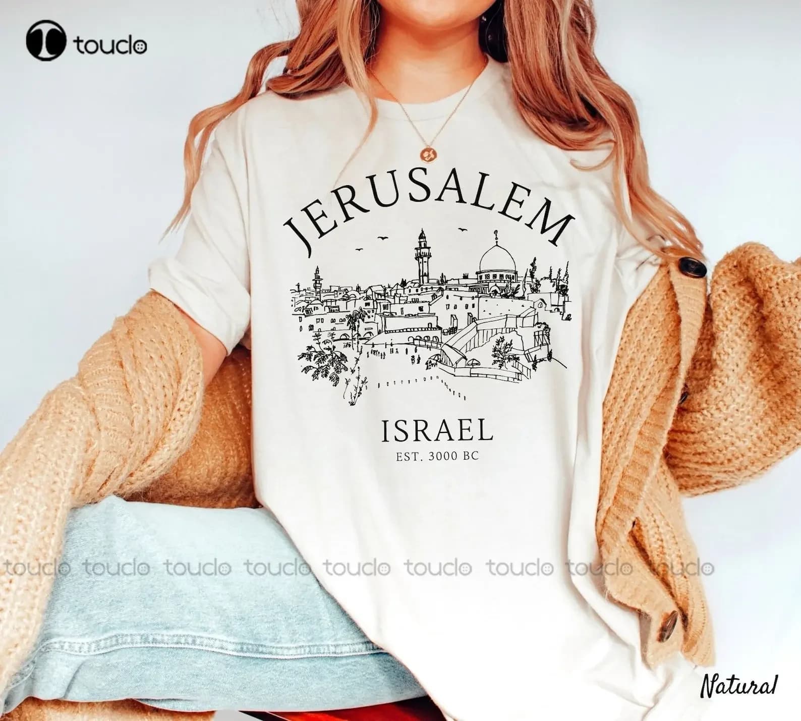 Camicia Gerusalemme Abbigliamento Israele T-shirt morbida e confortevole Camicie da golf da uomo O-Collo Streetwear T-shirt stampata oversize Xs-5XL