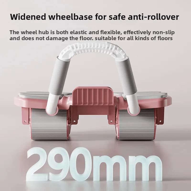 6‑Wheel Automatic Rebound Ab Rollers W/ Elbow Support Plank Core Trainer, Portable Abdominal Muscle Fitness Exercise Equipment