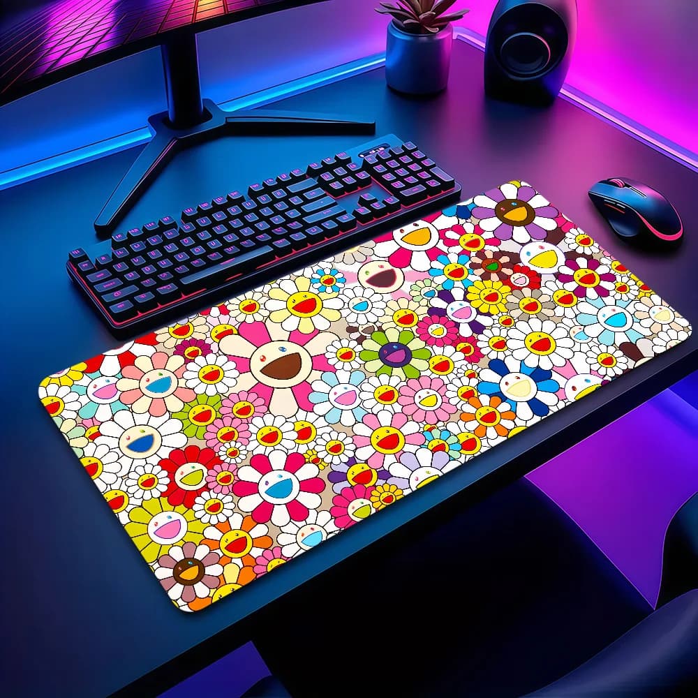 Moda M-Murakamis T-Takashi Art Mouse Pad Tappetino per mouse addensato antiscivolo Grande scrittura Lockedge Cuscino da gioco per studenti da ufficio