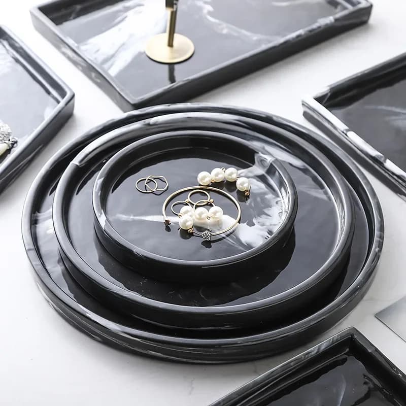 Big Round Concrete Storage Tray Silicone Mold Table Decor Tray Cement Mold Round Home Storage Tray Epoxy Resin Mold