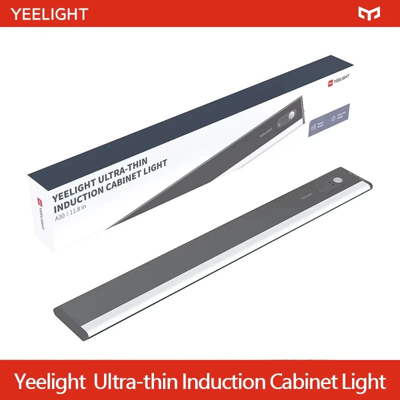 Luce per Armadio Ultrasottile Yeelight A30 A50, Luce Notturna Intelligente a Induzione Ricaricabile 4000K Dimmerabile, Adatta per Guardaroba/Corridoio