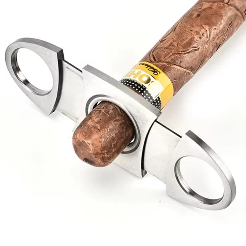 Taglierina per sigari in acciaio inossidabile Taglierina classica in metallo Forbici per sigari a ghigliottina Regalo Puncher Coltello da taglio Accessorio per sigari