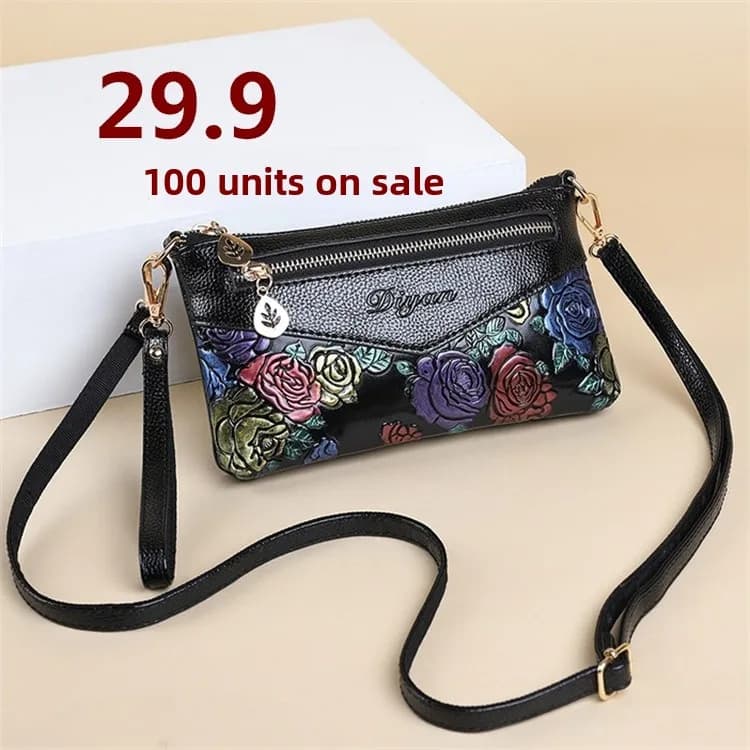 Borsa a tracolla in morbida pelle da donna, nuovo stile 2026, design semplice, borsa per la spesa, portamonete, borsa a spalla singola per cellulare