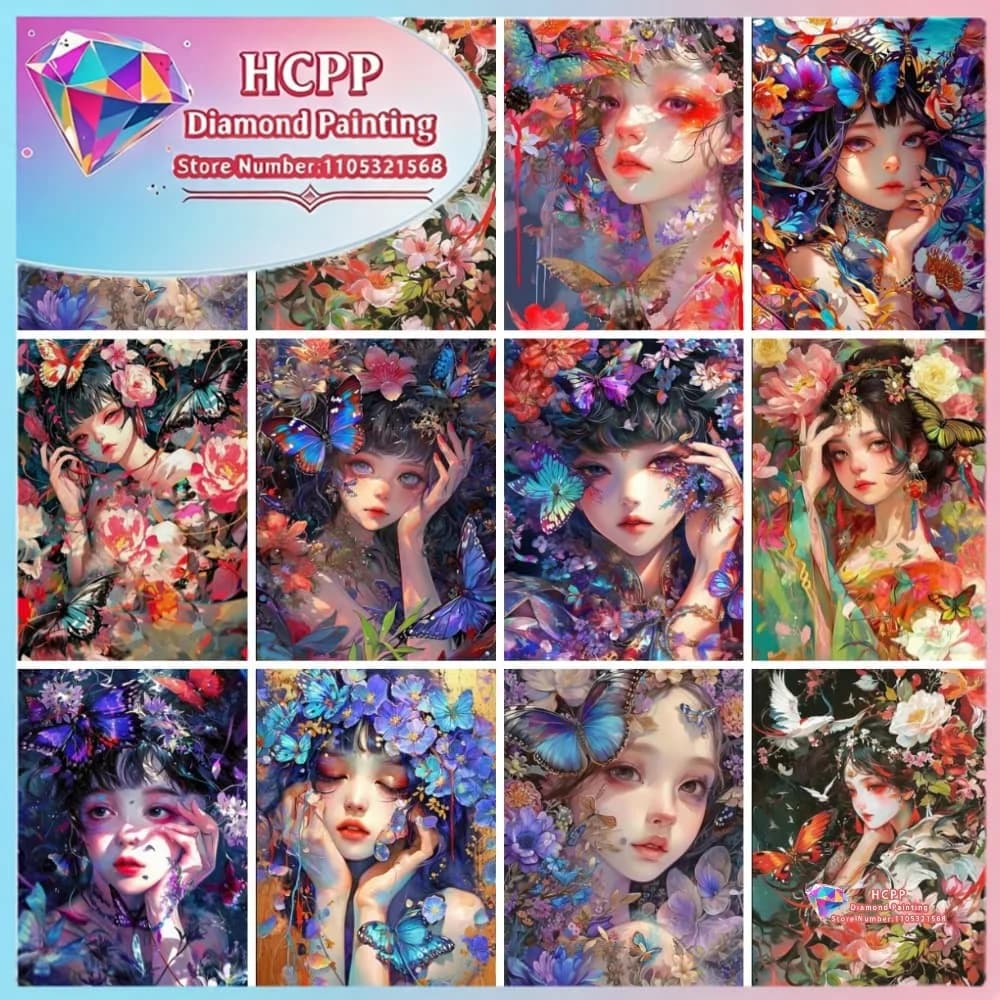 2026 New Cartoon Girl Diamond Painting Kit Square Round Diamond 5D DIY Mosaic Handmade Art Unique Exquisite Gift Home Decor