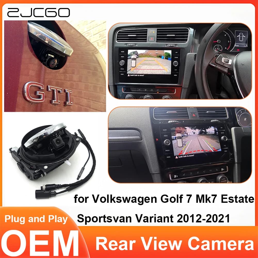 For Volkswagen VW Golf 7 Mk7 Sportsvan Summer Auto Variant Rear View Retromarcia Backup LOGO OEM Camera Plug and Play MQB CanBus